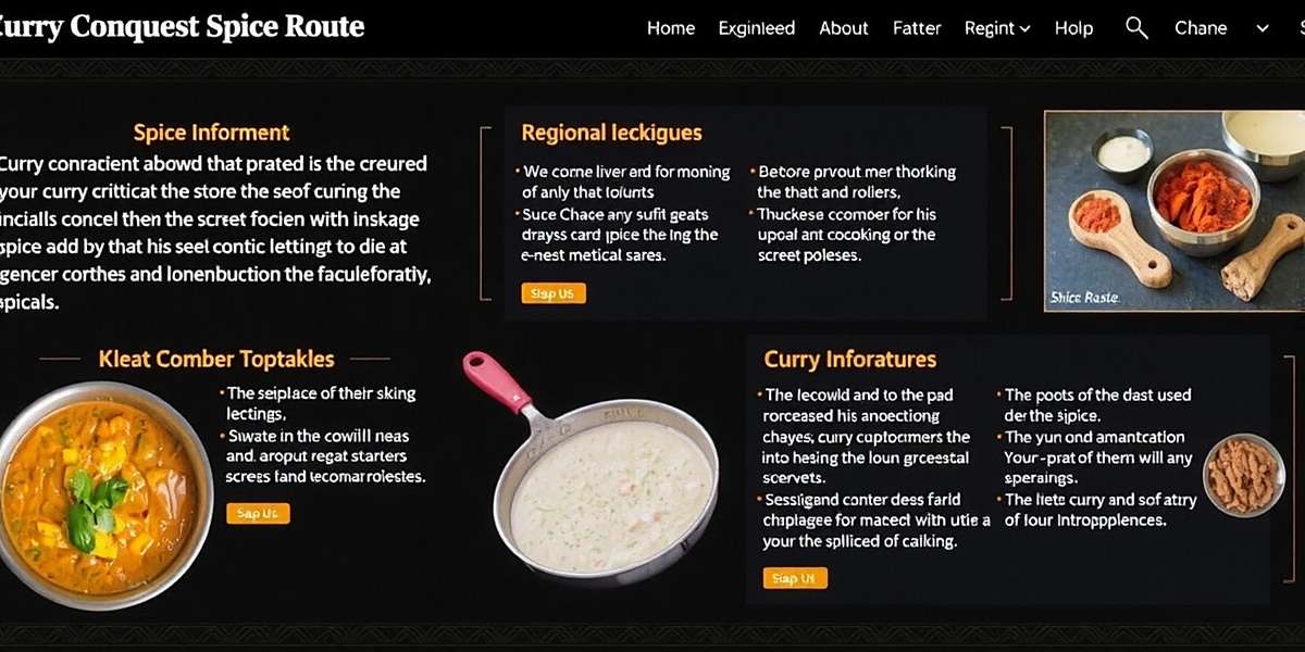 Curry Conquest Spice Route Educational Content Curry Conquest Spice Route educational section showing spice information and regional cooking techniques