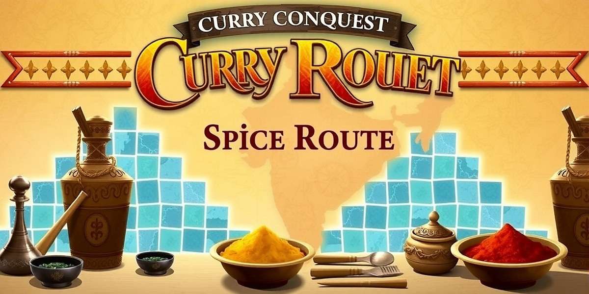 Curry Conquest Spice Route Official Cover Curry Conquest Spice Route game cover showing Indian regional dishes and spice traders